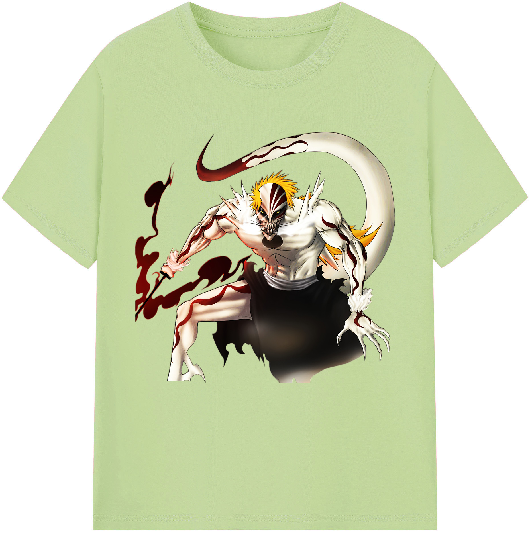 （画像用） ブリーチ 黒崎一護（くろさき いちご）BLEACH Kurosaki Ichigo 綿100％半袖Tシャツ（フロントプリント）